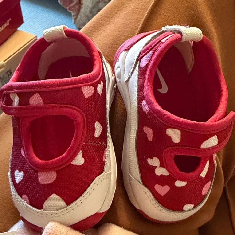Nike Kids Red Heart Shoes and Pink Heart Gloves